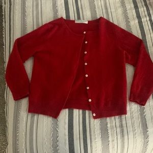 Red cashmere sweater